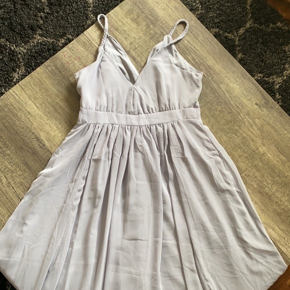 Eva Mendes Bridal Party Collection Gray Summer Skater Fit and Flare Dress Size 6 - Picture 7 of 10